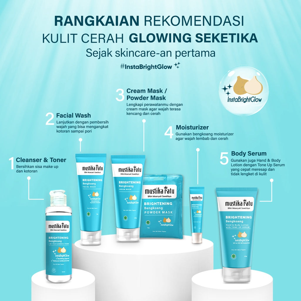 Mustika Ratu Brightening Bengkoang 2 in 1 Face Cleanser & Toner 150 ml