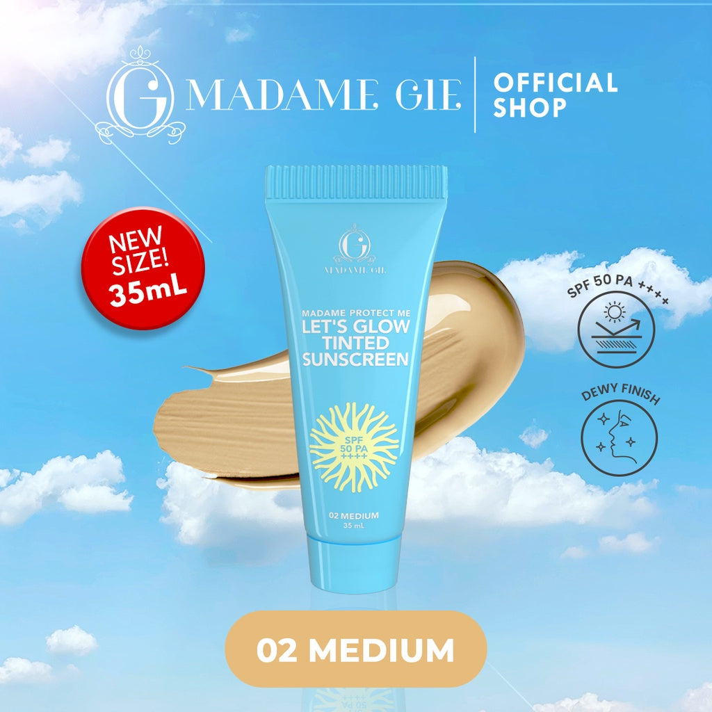 Madame Gie Madame Protect Me Let's Glow Tinted Sunscreen SPF 50 PA ++++ - Multipurpose 35ML