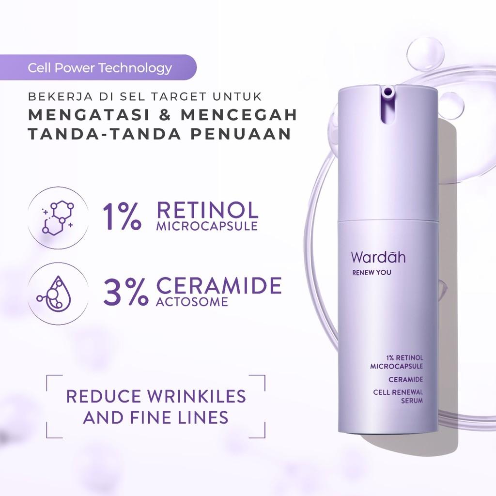 Wardah Renew You Retinol Serum | 1% Microcapsule Retinol + Ceramide – Anti-Aging Night Serum – Serba Ada