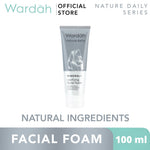 WARDAH Nature Daily Mineral+ Clarifying Facial Foam - Facial Wash Untuk Membersihkan Debu dan Minyak - Dilengkapi CarboActiv - Mengurangi Pertumbuhan Jerawat - Skincare