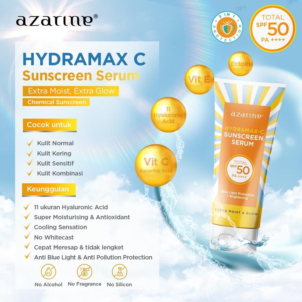 Azarine Sunscreen Series - Hydrasoothe Mist & HydraMax-C Serum SPF 50 PA+++ Moisturizer for Sun Protection