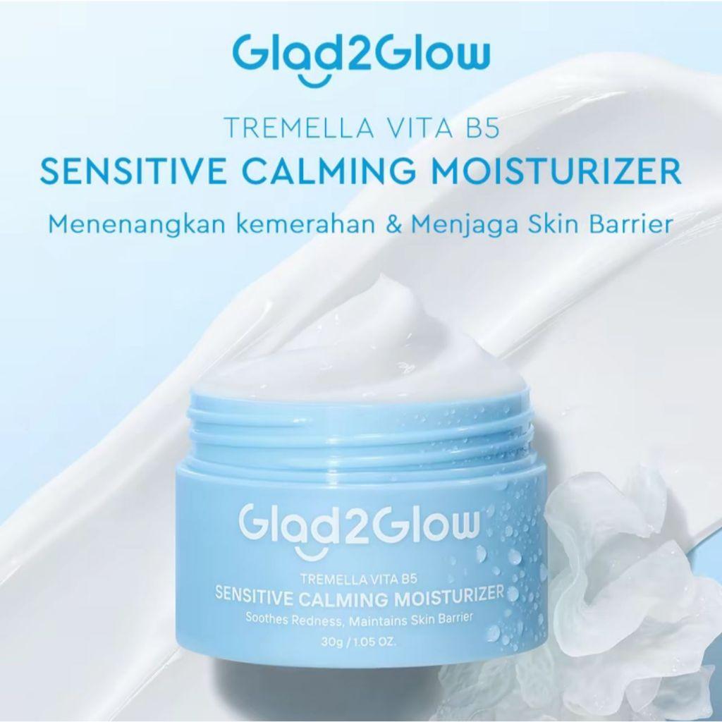 Glad2Glow Facial Moisturizer 30g Pomegranate 5% Niacinamide & Blueberry 5% Ceramide for Sensitive Dull Acne Dark Spot Skin Care