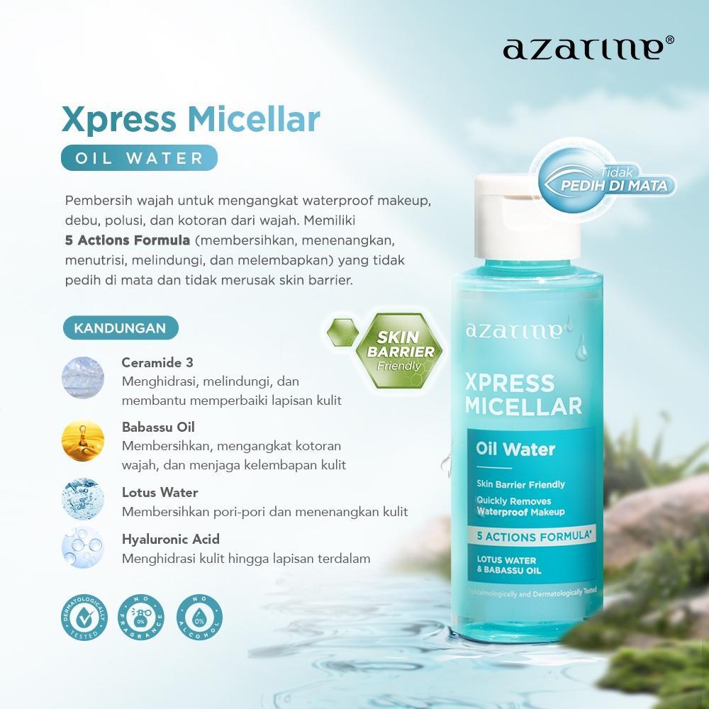 Azarine Micellar Cleansing Series Xpress Oil Water & Ceramoist Botanical Micellar Water 90ml Skin Barrier Friendly Formula