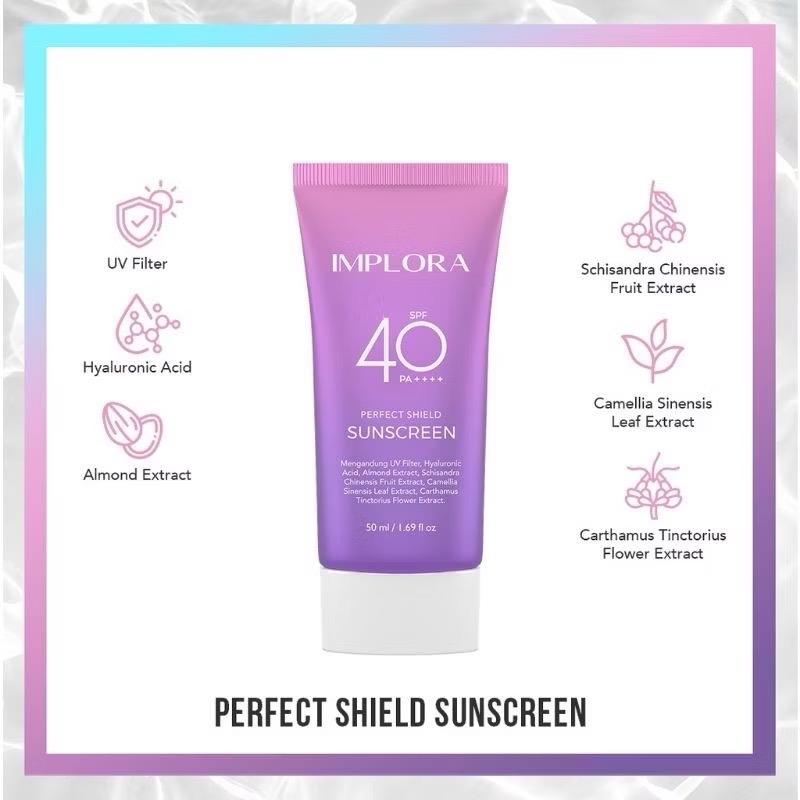 IMPLORA GlowGuard Daily Defense Sunscreen SPF 40 PA++++ - Lightweight Non-Greasy Formula for Broad-Spectrum UVA UVB Protection & Radiant Glow