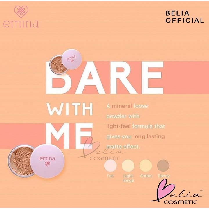 Emina Bare With Me Mineral Loose Powder 8g | Lightweight Setting Powder | Serba Ada