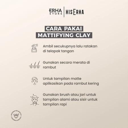 HIS ERHA Mattifying Clay: The Ultimate Hair Clay for a Matte, Textured Look 120g