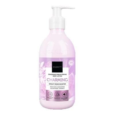 Scarlett Fragrance Brightening Body Lotion – Charming 300ml | Luxurious Daily Moisturizer with Glutathione & Niacinamide | Long-Lasting Scent & Radiant Skin