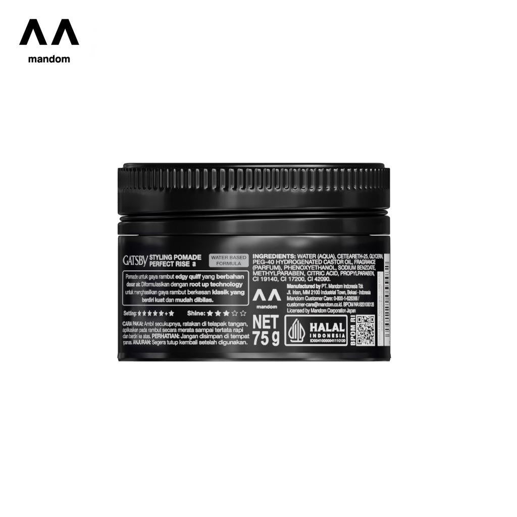 Gatsby Styling Pomade Perfect Rise 75g – Strong Hold, Natural Shine & Classic Volume for Men