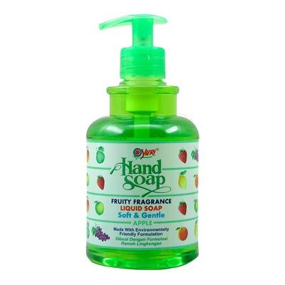 Yuri Hand Soap Apple Pump 410ml | Antibacterial Liquid Hand Wash with Fresh Apple Scent