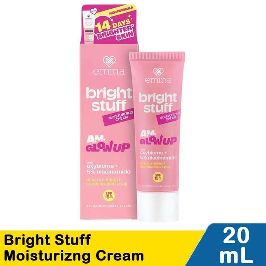 Emina Bright Stuff Moisturizing Cream 20ml | Brightening Daily Moisturizer with Vitamin E & SPF