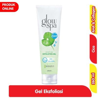 Shinzu’i Glow Spa Gel Exfoliating Cica 260ml | Gentle Brightening Gel with Natural Scrub & Cica Extract