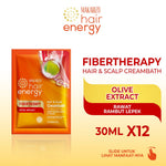 PAKET ISI 12 - Makarizo Hair Energy Fibertherapy Hair & Scalp Creambath Olive 30 mL