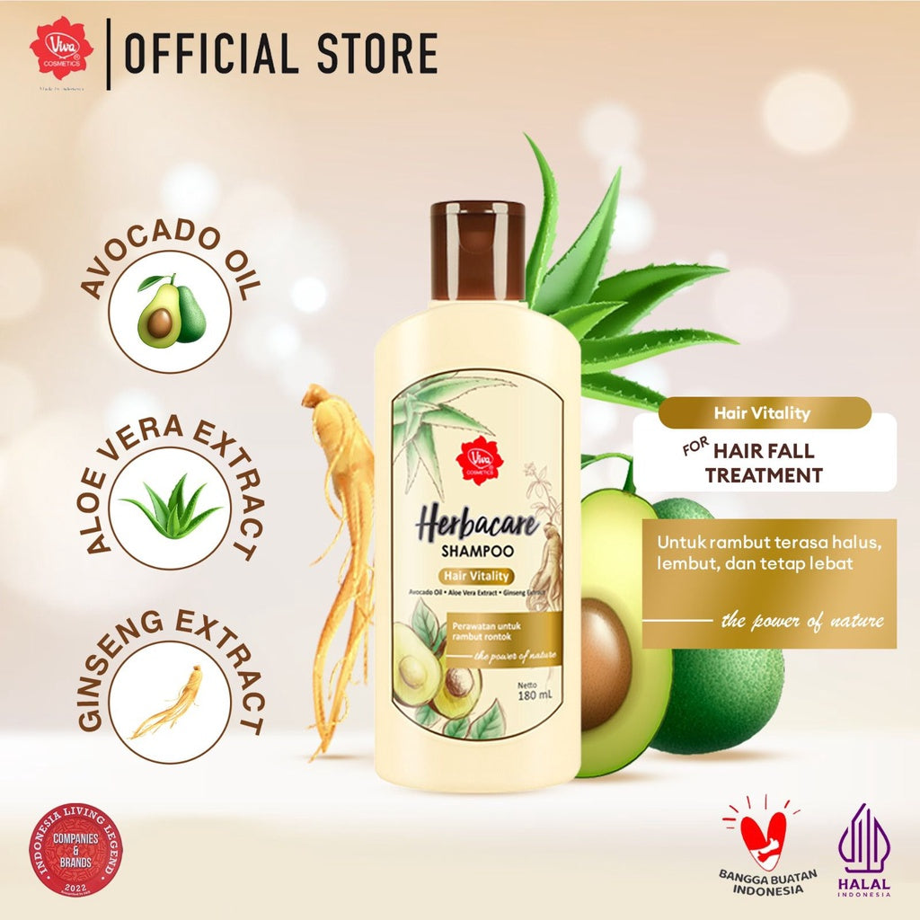 Viva Herbacare Shampoo - 180ml (tersedia 3 variant)