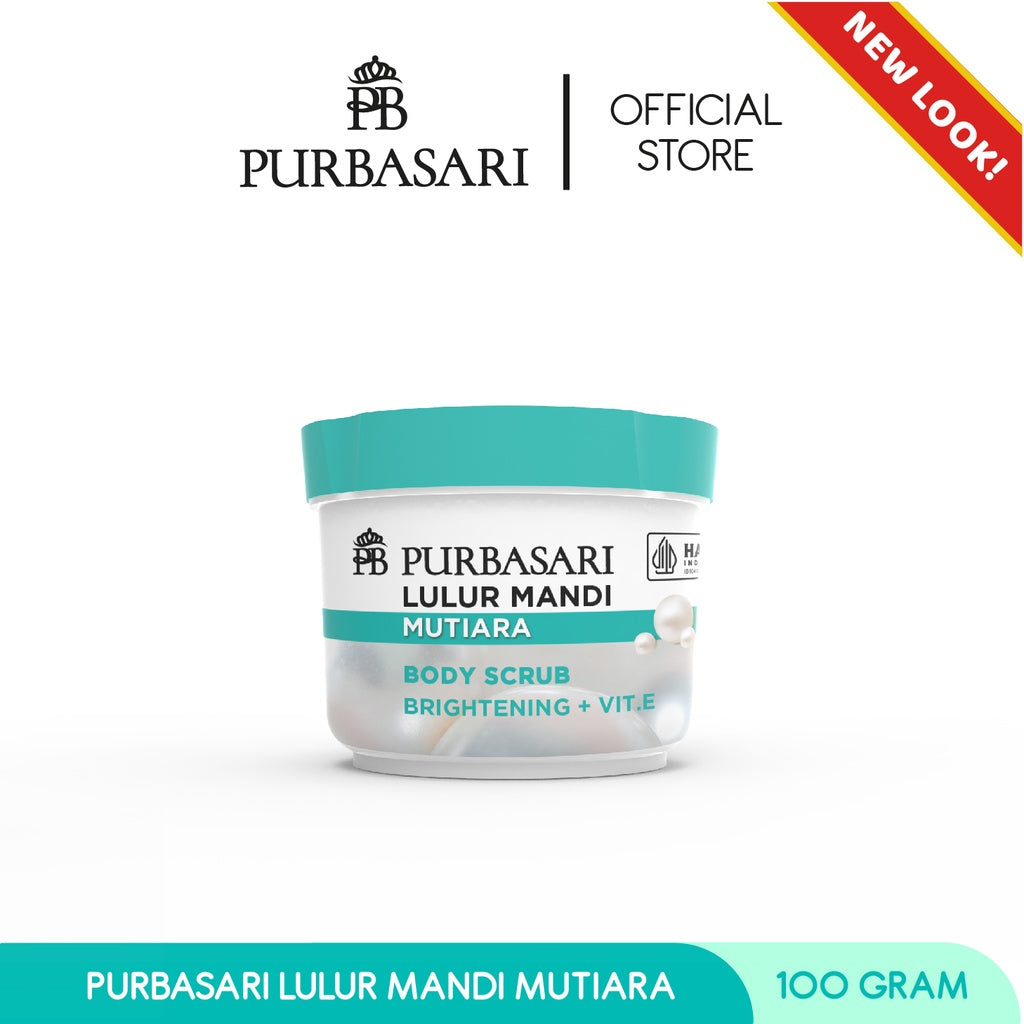Purbasari Lulur Mandi Mutiara 100 gram / Lulur Pemutih Whitening Pencerah / Lulur pelembab kulit / Lulur Badan perontok daki / Menyamarkan flek hitam / Melembabkan / Mencerahkan