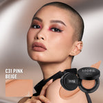 MAKE OVER Powerstay Demi-Matte Cover Cushion - Cushion Matte High Coverage Foundation Compact Ringan Oil Control Make Up Wajah Tahan Lama 24 Jam Non-Comedogenic BEST SELLER Concealer Make Up