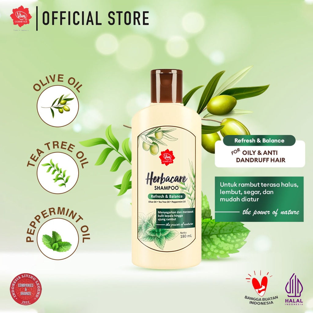 Viva Herbacare Shampoo - 180ml (tersedia 3 variant)