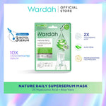 WARDAH SuperSerum Mask 20 ml - Sheet Mask dengan 10x Concentrated Serum, 2x Mencerahkan, 4x Melembabkan - Skincare