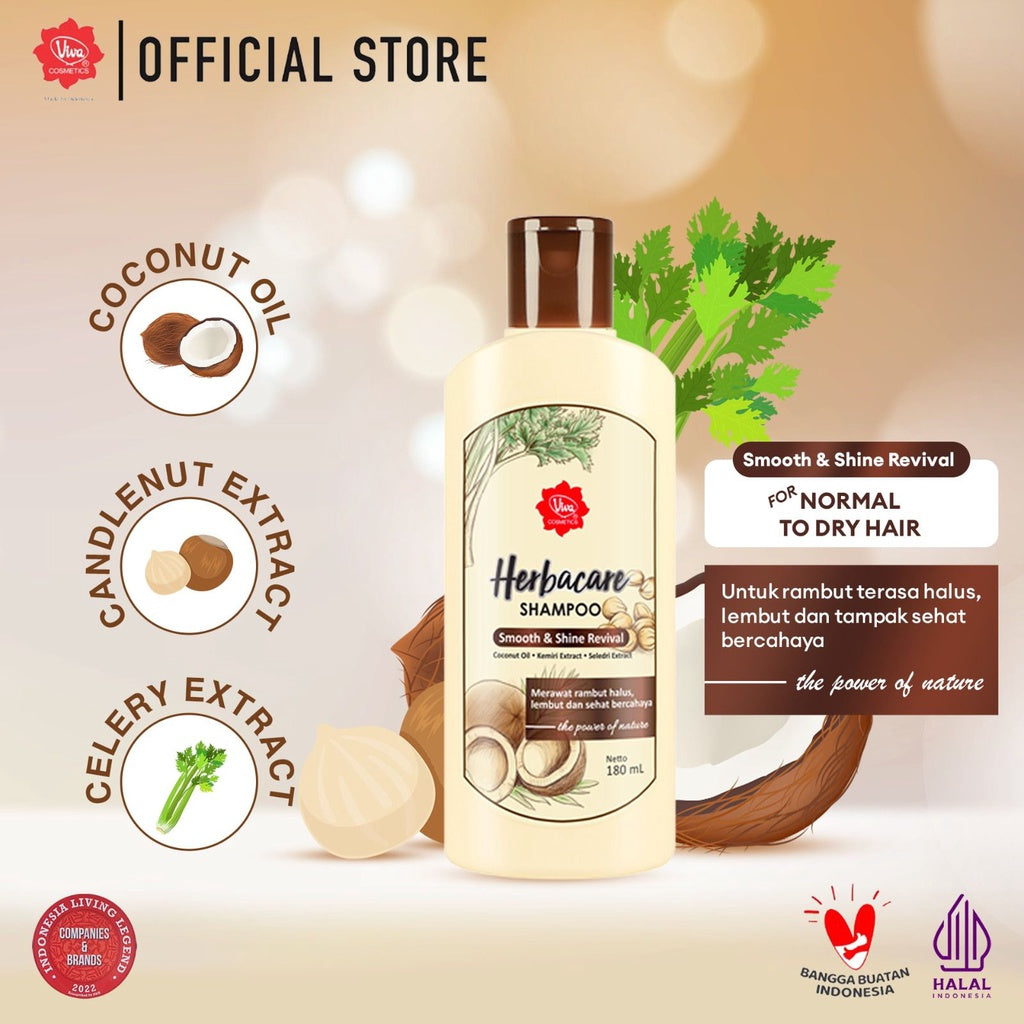 Viva Herbacare Shampoo - 180ml (tersedia 3 variant)