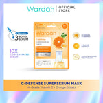 WARDAH SuperSerum Mask 20 ml - Sheet Mask dengan 10x Concentrated Serum, 2x Mencerahkan, 4x Melembabkan - Skincare