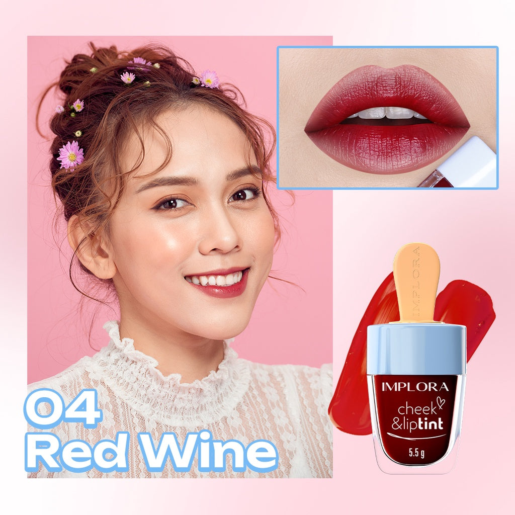 Implora Cheek and Lip Tint | Perona Bibir dan Pipi | Tahan lama & Ringan | Ombre Lip