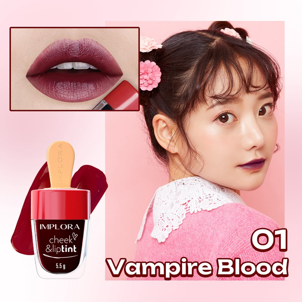 Implora Cheek and Lip Tint | Perona Bibir dan Pipi | Tahan lama & Ringan | Ombre Lip