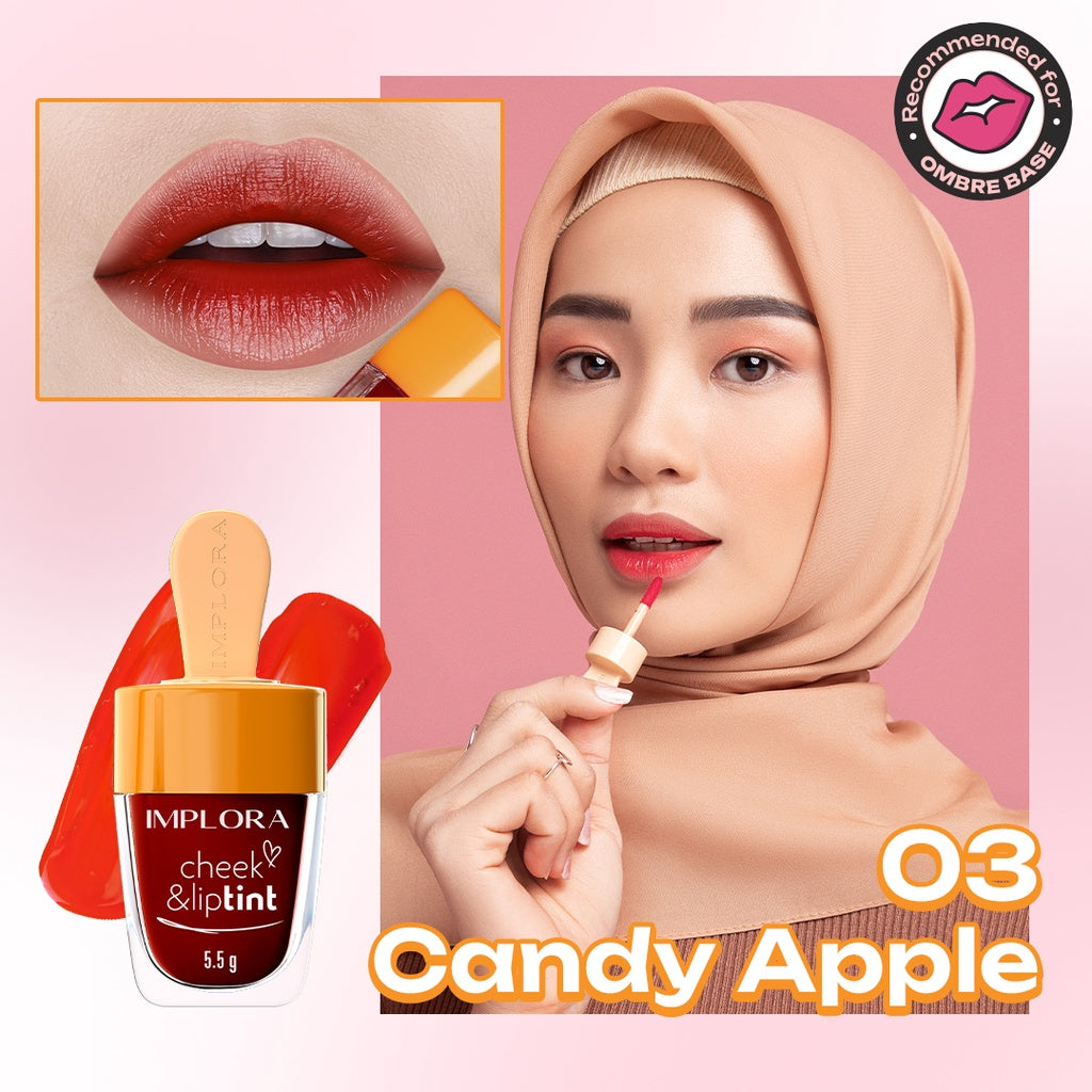 Implora Cheek and Lip Tint | Perona Bibir dan Pipi | Tahan lama & Ringan | Ombre Lip
