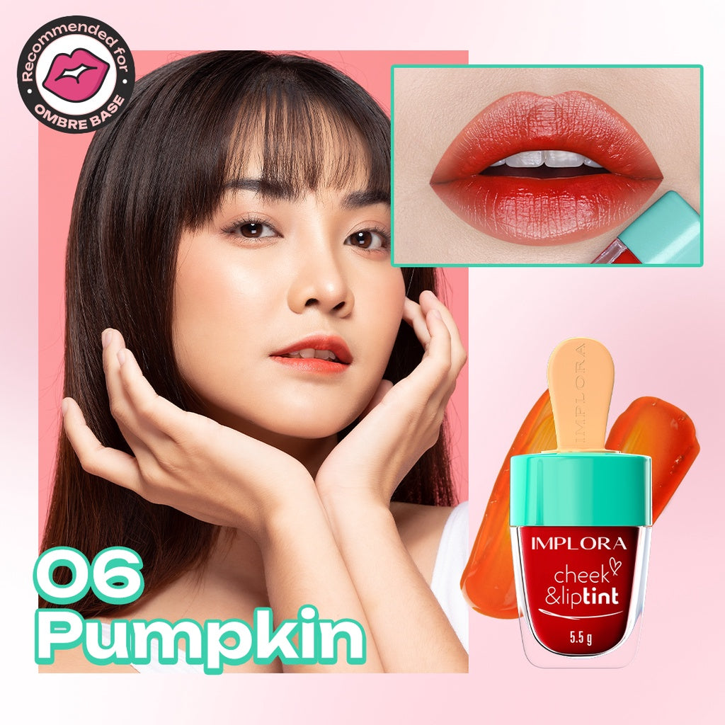 Implora Cheek and Lip Tint | Perona Bibir dan Pipi | Tahan lama & Ringan | Ombre Lip