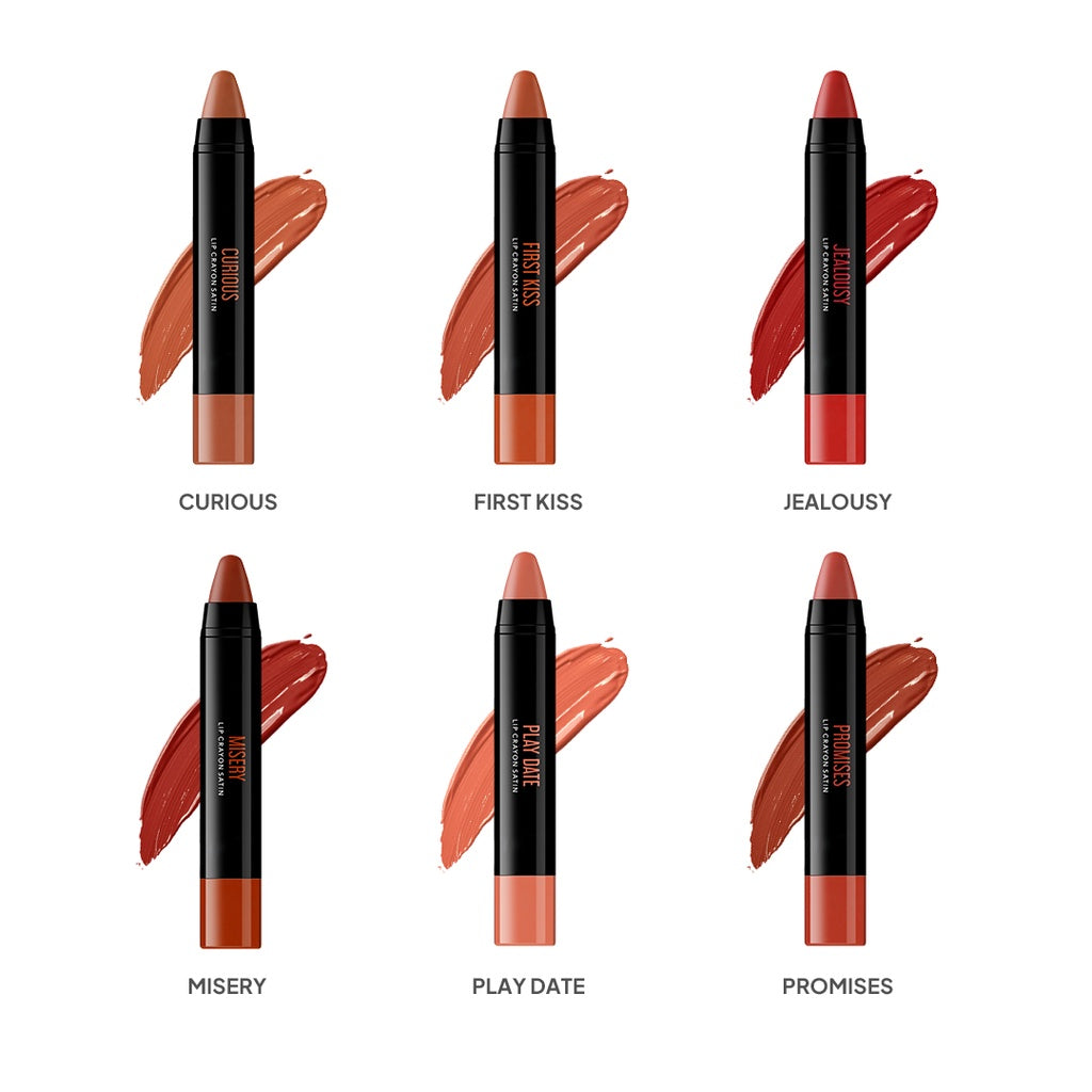 Implora Lip Crayon Satin 3,5 gr | Lipstik Ringan | Gloss Satin Finish