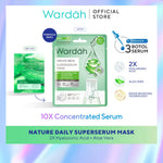 WARDAH SuperSerum Mask 20 ml - Sheet Mask dengan 10x Concentrated Serum, 2x Mencerahkan, 4x Melembabkan - Skincare