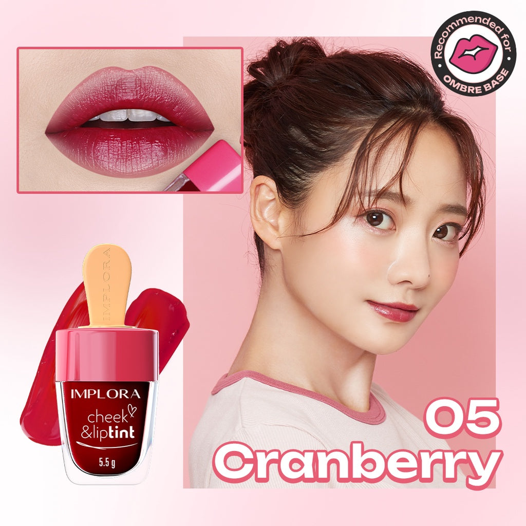 Implora Cheek and Lip Tint | Perona Bibir dan Pipi | Tahan lama & Ringan | Ombre Lip