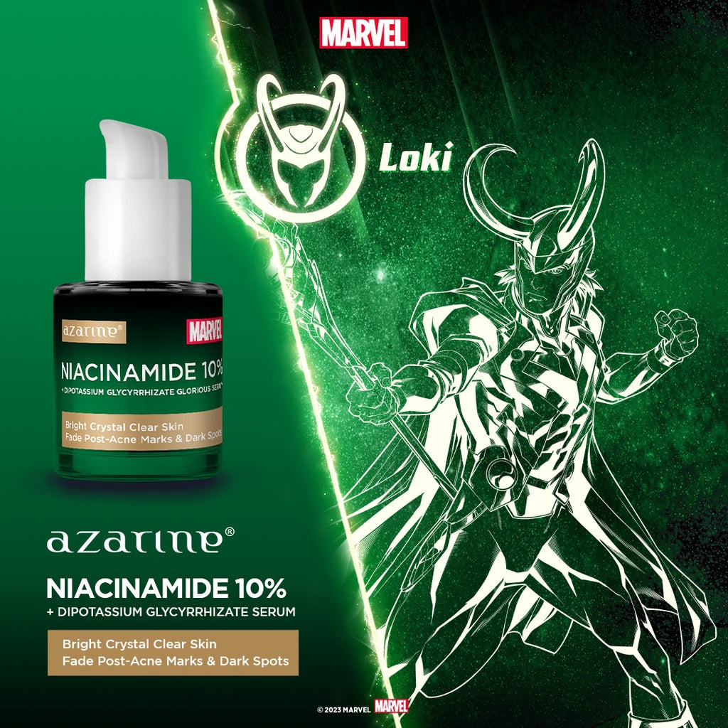 [Azarine x Marvel] Niacinamide 10% + Dipotassium Glycyrrhizate Glorious Serum 20ml