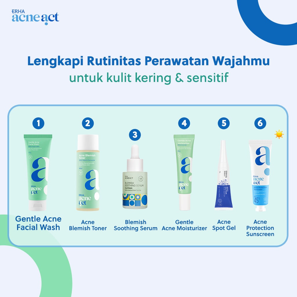 ERHA Acneact Acne Clean & Cure Set - Perawatan Untuk Kulit Berjerawat dan Berminyak