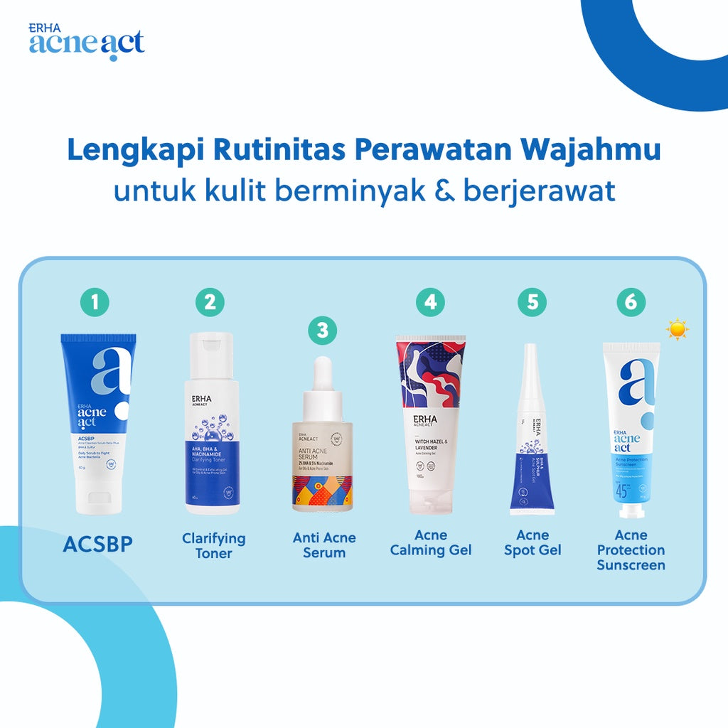 ERHA Twin Flame Acneact ACSBP Acne Cleanser Scrub Beta Plus 60g - Bundle Sabun Wajah Jerawat Berminyak