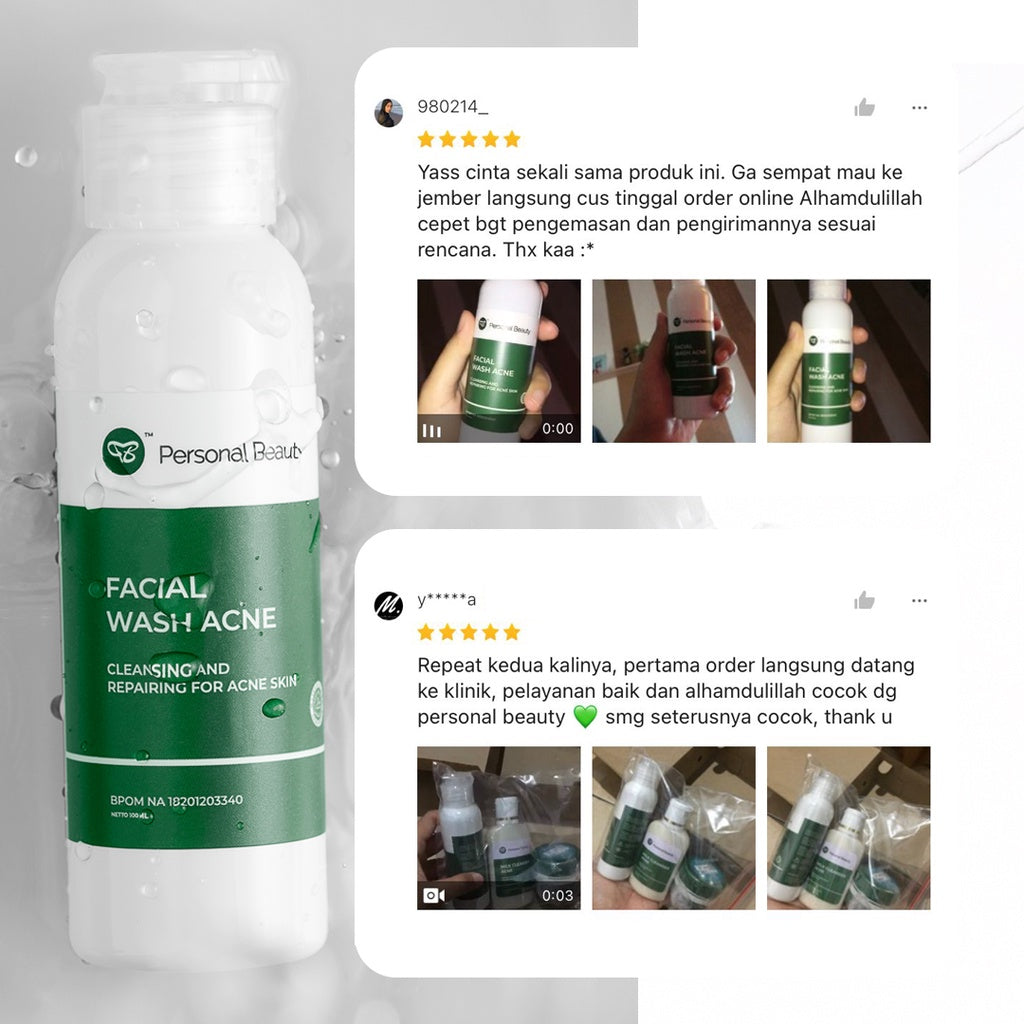 Personal Beauty Facial Wash Acne with Tea Tree Oil Cleaning & Repairing For Acne Skin