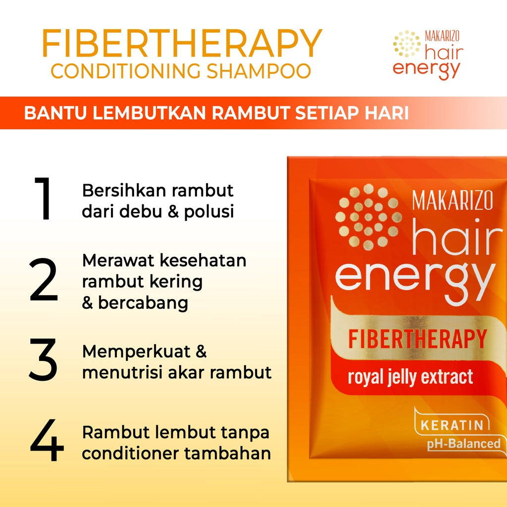 Makarizo Hair Energy Fibertherapy  Conditioning Shampoo Royal Jelly 9 mLx12