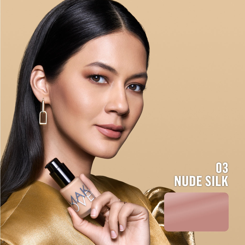 [SPECIAL MASTERSHADE] MAKE OVER Ultra Cover Liquid Matte Foundation - Foundation Cair High Coverage Wajah Flawless Finish Satin Ringan Poreless Make Up Tahan Lama Non-Comedogenic BEST SELLER Somethin Time Less w Maybe Euphoria