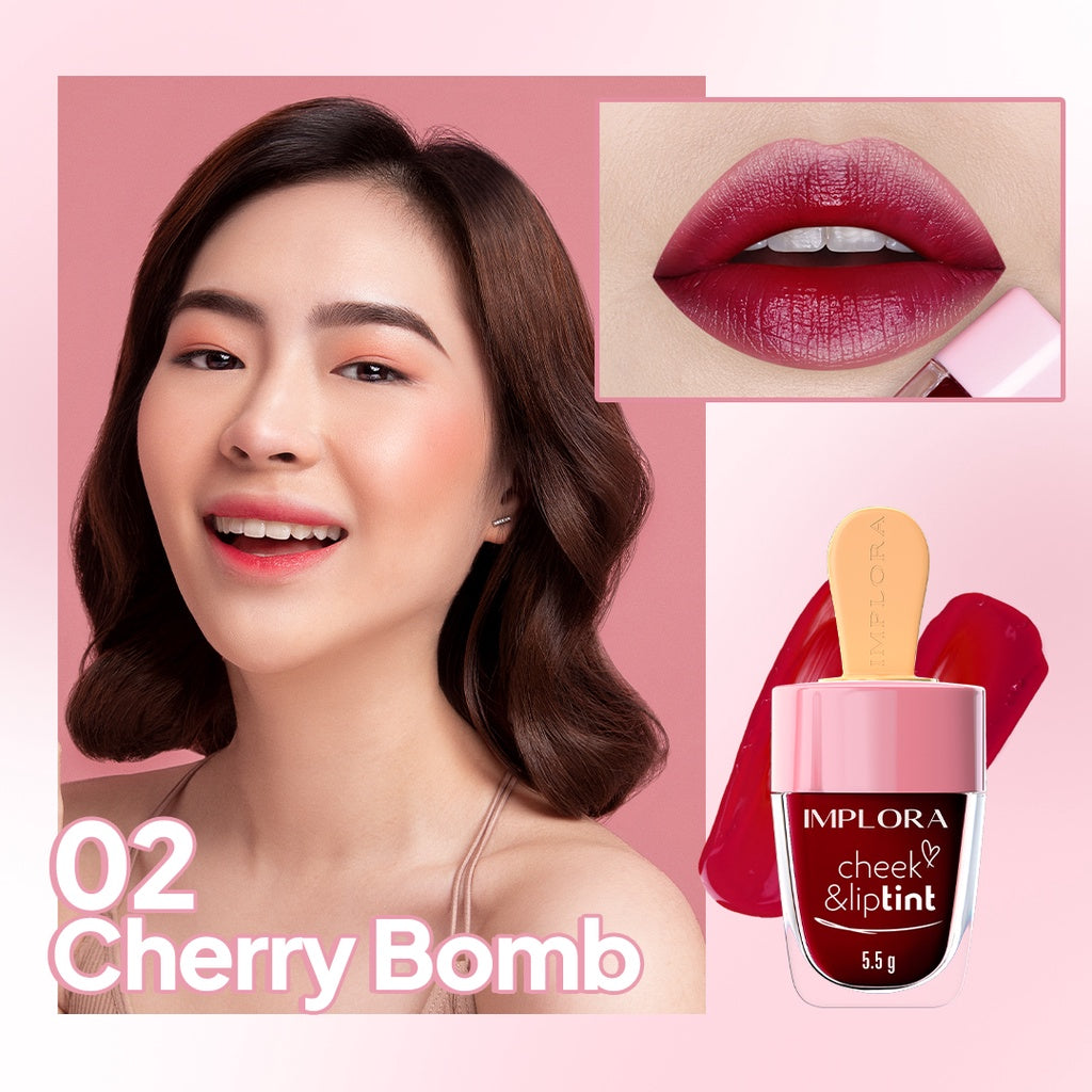 Implora Cheek and Lip Tint | Perona Bibir dan Pipi | Tahan lama & Ringan | Ombre Lip