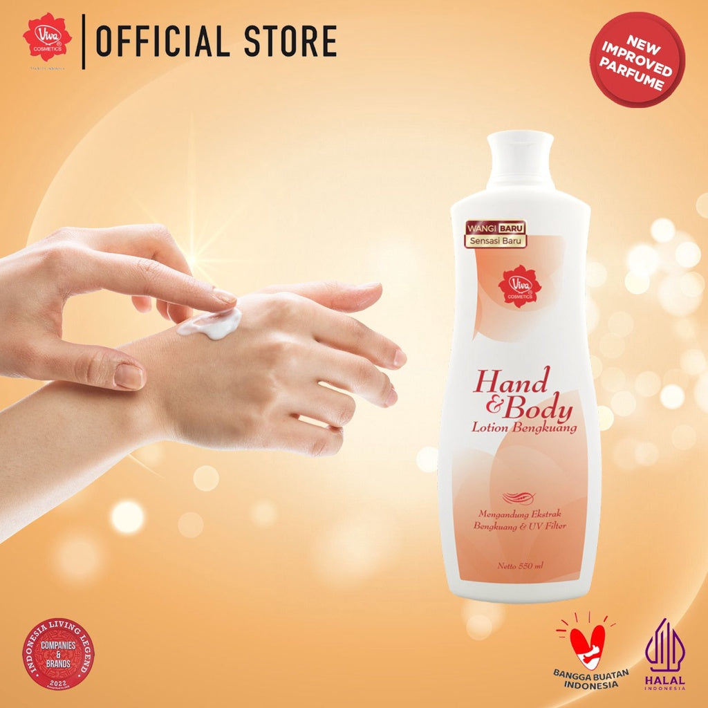 Viva Hand & Body Lotion Bengkuang with New IMPROVED Parfume (WHITENING & UV Filter) - 550ml