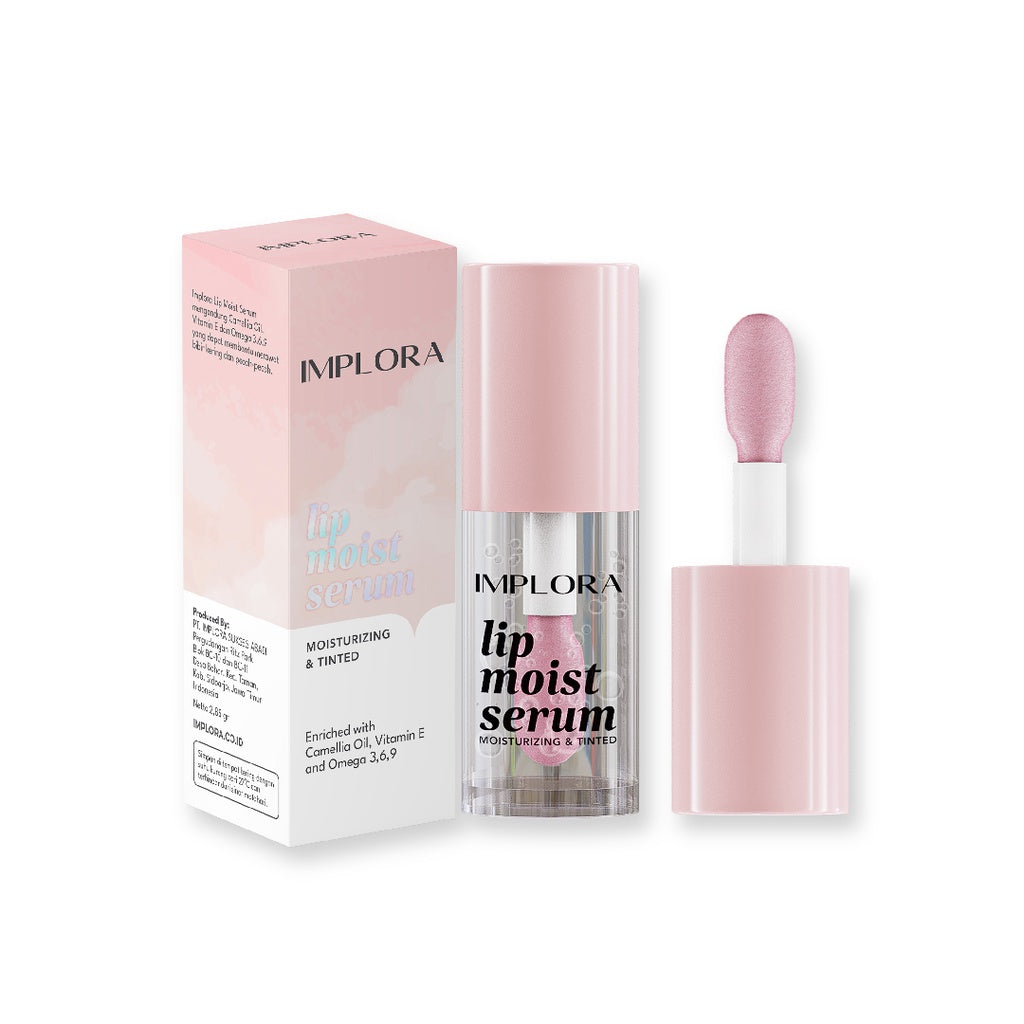 Implora Lip Moist Serum | Serum bibir dengan perona | Mengandung vitamin untuk bibir kering