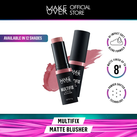 MAKE OVER Multifix Matte Blusher 9 g - Blush On Stick