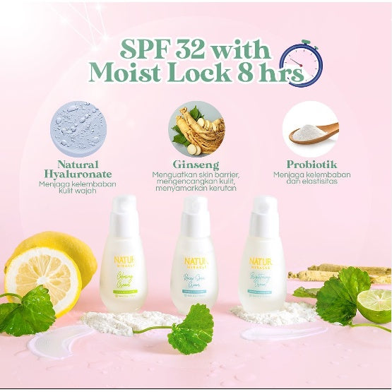 Natur Miracle Renew Skin Pollustop Moisturizer SPF 32 - Sunscreen Wajah Anti Aging