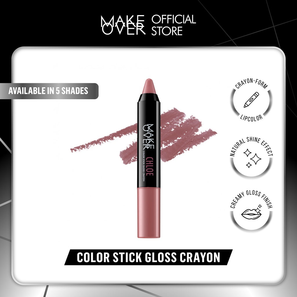 [PRE-ORDER] MAKE OVER Color Stick Gloss Crayon 3 g - Lipstick Gloss