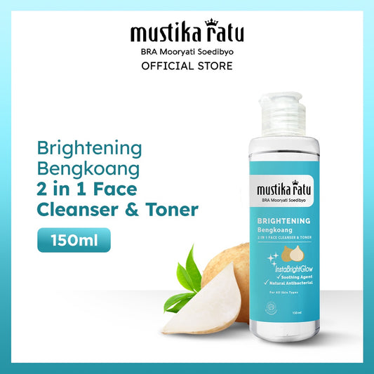 Mustika Ratu Brightening Bengkoang 2 in 1 Face Cleanser & Toner 150 ml