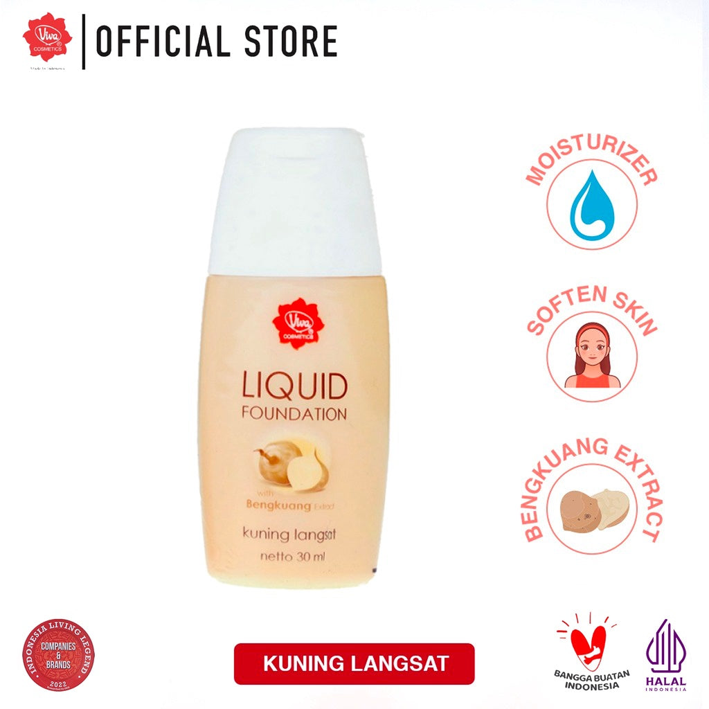 Viva Liquid Foundation With Bengkuang Ekstrak (tersedia 2 varian warna)