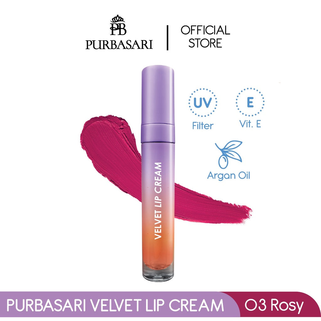 [Beli Banyak Lebih Murah] Purbasari Velvet Lip Cream / Lip Cream Transferproof