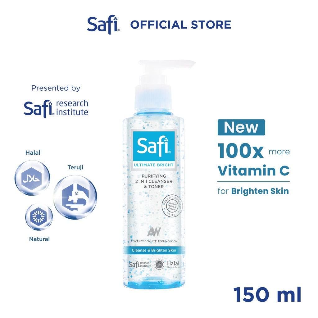 Safi Ultimate Bright 2in1 Cleanser & Toner 150ml - Foam Cleanser