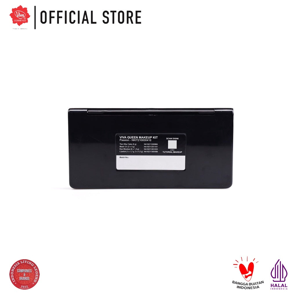 Viva Queen Make Up Kit Passion - 4 in 1 TWO WAY CAKE, BLUSH ON, EYE SHADOW & LIPSTICK (tersedia 5 koleksi warna)