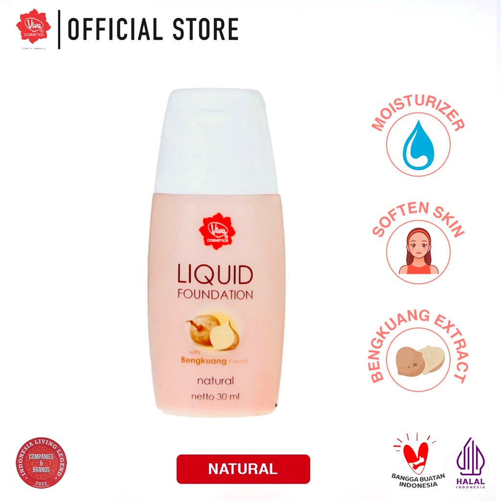 Viva Liquid Foundation With Bengkuang Ekstrak (tersedia 2 varian warna)