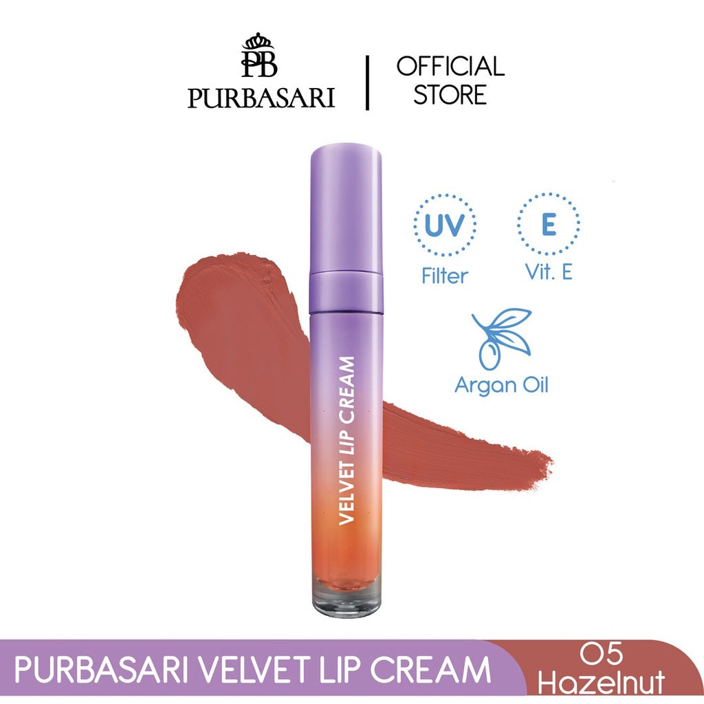 [Beli Banyak Lebih Murah] Purbasari Velvet Lip Cream / Lip Cream Transferproof