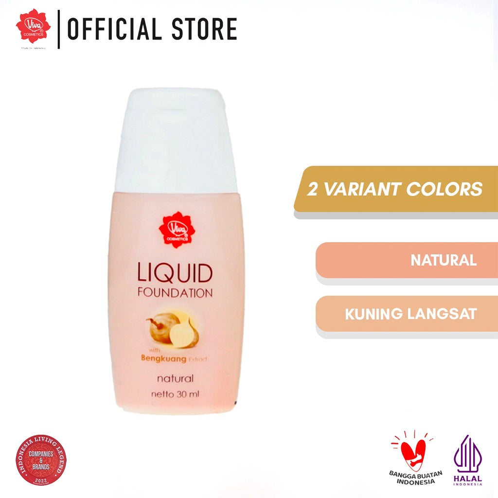 Viva Liquid Foundation With Bengkuang Ekstrak (tersedia 2 varian warna)
